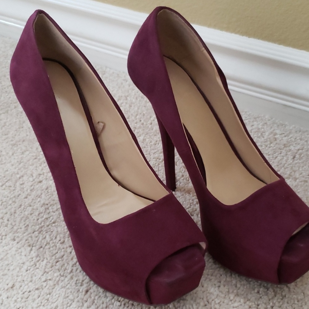 Zara Platform Suede Heels